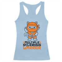 Multiple Sclerosis Awareness Racerback Tank Top Orange Ribbon MS Warrior Ninja