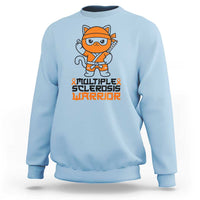 Multiple Sclerosis Awareness Sweatshirt Orange Ribbon MS Warrior Ninja