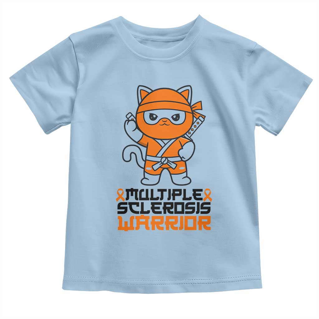 Multiple Sclerosis Awareness Toddler T Shirt Orange Ribbon MS Warrior Ninja