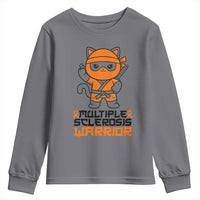 Multiple Sclerosis Awareness Youth Sweatshirt Orange Ribbon MS Warrior Ninja