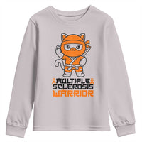 Multiple Sclerosis Awareness Youth Sweatshirt Orange Ribbon MS Warrior Ninja