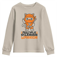 Multiple Sclerosis Awareness Youth Sweatshirt Orange Ribbon MS Warrior Ninja