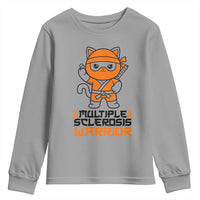 Multiple Sclerosis Awareness Youth Sweatshirt Orange Ribbon MS Warrior Ninja
