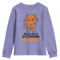 Multiple Sclerosis Awareness Youth Sweatshirt Orange Ribbon MS Warrior Ninja
