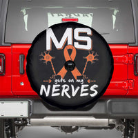 MS Gets On My Nerves Multiple Sclerosis Awareness Spare Tire Cover Orange Ribbon