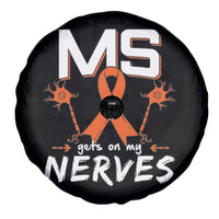 MS Gets On My Nerves Multiple Sclerosis Awareness Spare Tire Cover Orange Ribbon