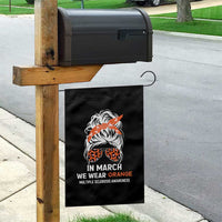 In March We Wear Orange MS Warrior Garden Flag Multiple Sclerosis Support Squad - Wonder Print Shop