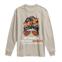 In March We Wear Orange MS Warrior Long Sleeve Shirt Multiple Sclerosis Support Squad