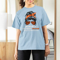 In March We Wear Orange MS Warrior T Shirt For Women Multiple Sclerosis Support Squad