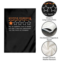 Multiple Sclerosis Awareness Garden Flag Orange Ribbon MS Review Very Bad Would Not Recommend - Wonder Print Shop