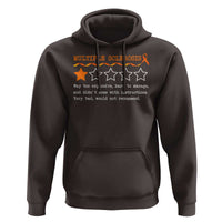 Multiple Sclerosis Awareness Hoodie Orange Ribbon MS Review Very Bad Would Not Recommend