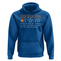 Multiple Sclerosis Awareness Hoodie Orange Ribbon MS Review Very Bad Would Not Recommend