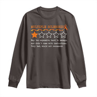 Multiple Sclerosis Awareness Long Sleeve Shirt Orange Ribbon MS Review Very Bad Would Not Recommend