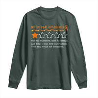 Multiple Sclerosis Awareness Long Sleeve Shirt Orange Ribbon MS Review Very Bad Would Not Recommend