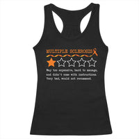 Multiple Sclerosis Awareness Racerback Tank Top Orange Ribbon MS Review Very Bad Would Not Recommend