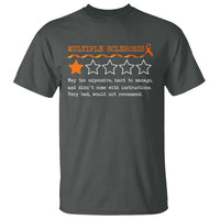 Multiple Sclerosis Awareness T Shirt Orange Ribbon MS Review Very Bad Would Not Recommend