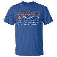 Multiple Sclerosis Awareness T Shirt Orange Ribbon MS Review Very Bad Would Not Recommend