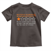 Multiple Sclerosis Awareness Toddler T Shirt Orange Ribbon MS Review Very Bad Would Not Recommend
