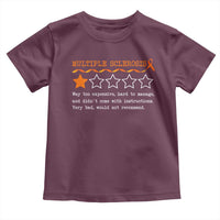 Multiple Sclerosis Awareness Toddler T Shirt Orange Ribbon MS Review Very Bad Would Not Recommend