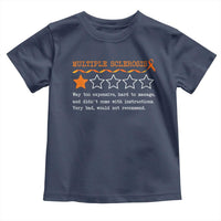 Multiple Sclerosis Awareness Toddler T Shirt Orange Ribbon MS Review Very Bad Would Not Recommend