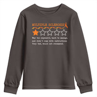 Multiple Sclerosis Awareness Youth Sweatshirt Orange Ribbon MS Review Very Bad Would Not Recommend