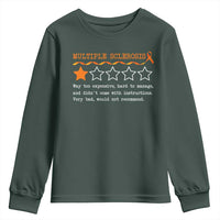 Multiple Sclerosis Awareness Youth Sweatshirt Orange Ribbon MS Review Very Bad Would Not Recommend