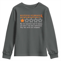 Multiple Sclerosis Awareness Youth Sweatshirt Orange Ribbon MS Review Very Bad Would Not Recommend