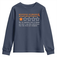 Multiple Sclerosis Awareness Youth Sweatshirt Orange Ribbon MS Review Very Bad Would Not Recommend