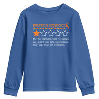 Multiple Sclerosis Awareness Youth Sweatshirt Orange Ribbon MS Review Very Bad Would Not Recommend