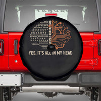 Multiple Sclerosis Awareness Spare Tire Cover Orange Ribbon Yes It's All In My Head