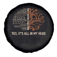 Multiple Sclerosis Awareness Spare Tire Cover Orange Ribbon Yes It's All In My Head