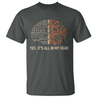 Multiple Sclerosis Awareness T Shirt Orange Ribbon Yes It's All In My Head