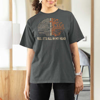 Multiple Sclerosis Awareness T Shirt For Women Orange Ribbon Yes It's All In My Head