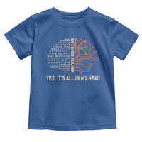 Multiple Sclerosis Awareness Toddler T Shirt Orange Ribbon Yes It's All In My Head