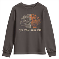 Multiple Sclerosis Awareness Youth Sweatshirt Orange Ribbon Yes It's All In My Head