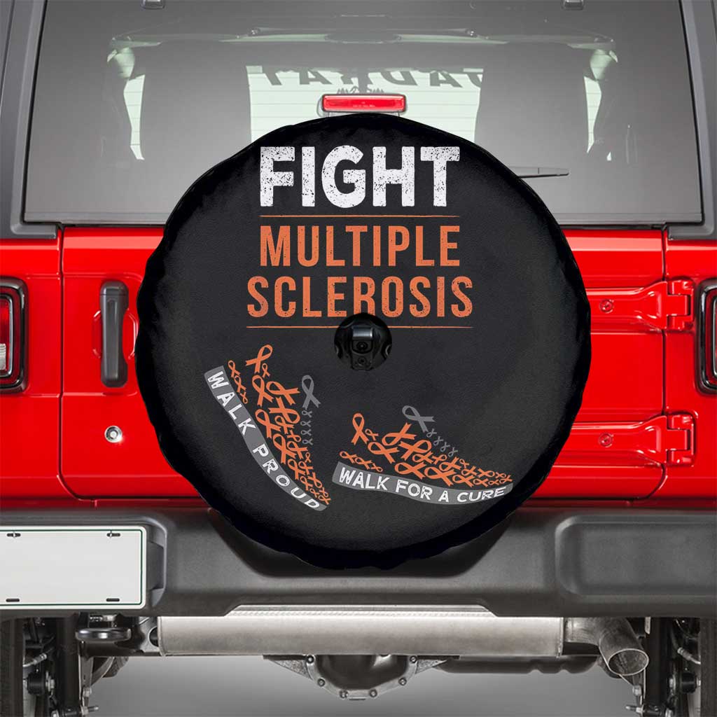 Fight MS Spare Tire Cover Orange Ribbon Multiple Sclerosis Awareness