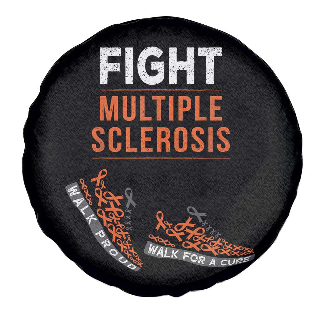 Fight MS Spare Tire Cover Orange Ribbon Multiple Sclerosis Awareness