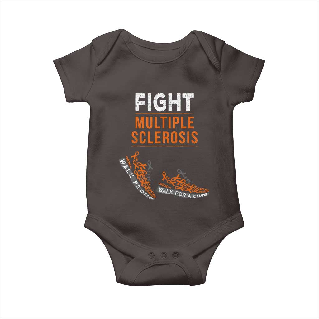 Fight MS Baby Onesie Orange Ribbon Multiple Sclerosis Awareness