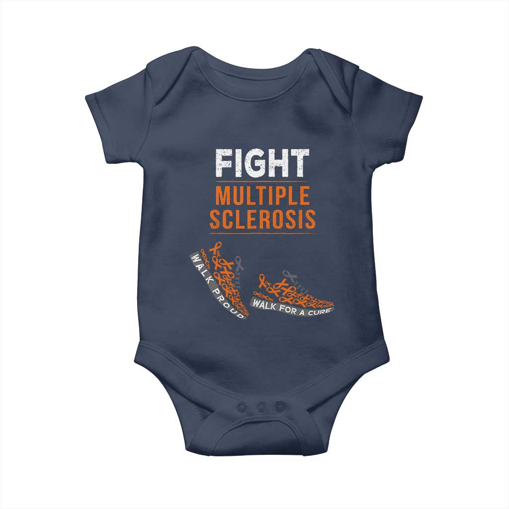 Fight MS Baby Onesie Orange Ribbon Multiple Sclerosis Awareness