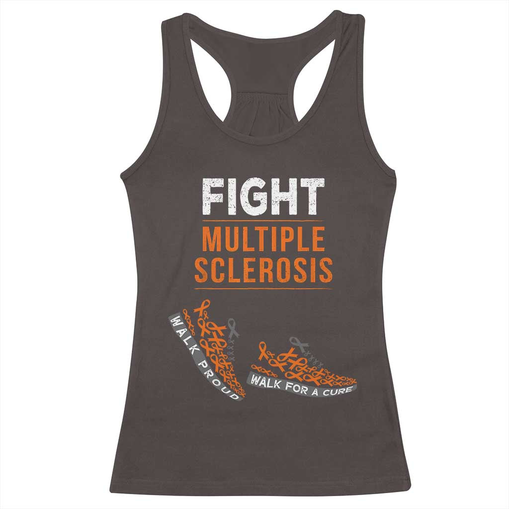Fight MS Racerback Tank Top Orange Ribbon Multiple Sclerosis Awareness