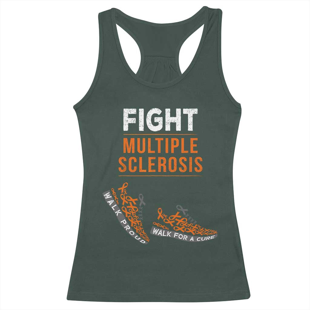 Fight MS Racerback Tank Top Orange Ribbon Multiple Sclerosis Awareness