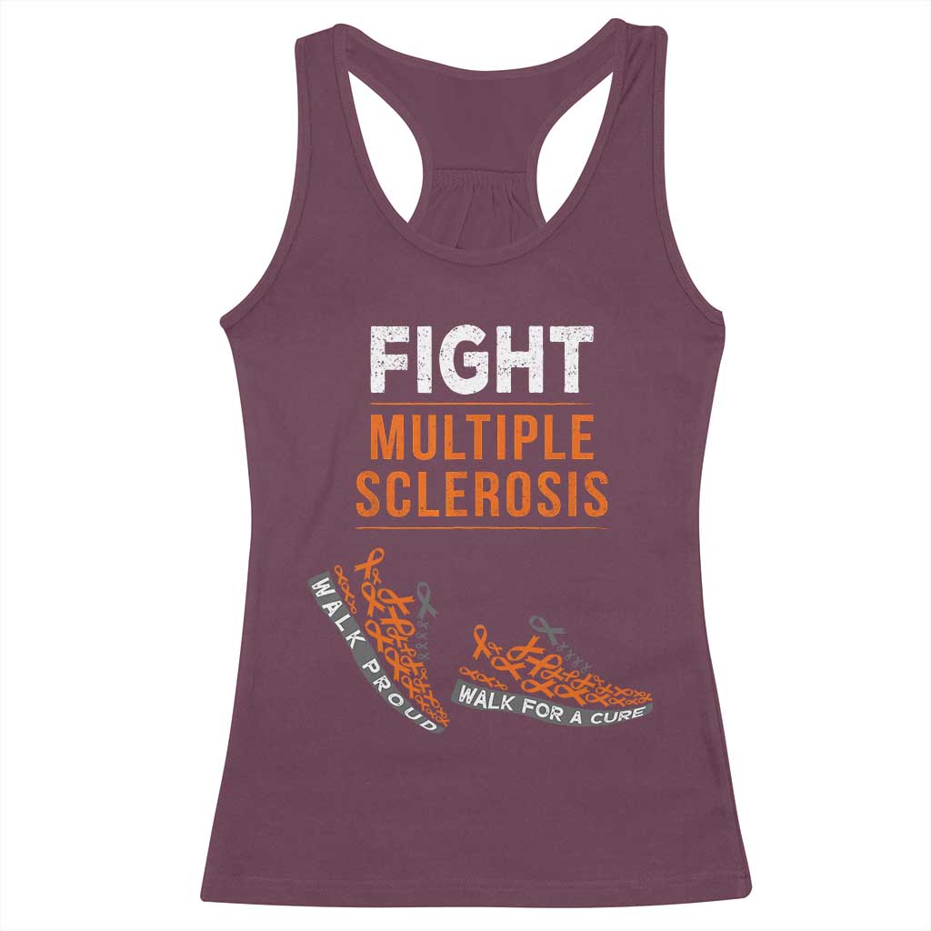 Fight MS Racerback Tank Top Orange Ribbon Multiple Sclerosis Awareness