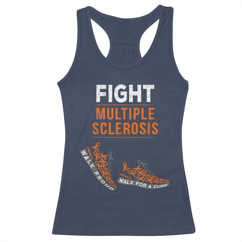Fight MS Racerback Tank Top Orange Ribbon Multiple Sclerosis Awareness