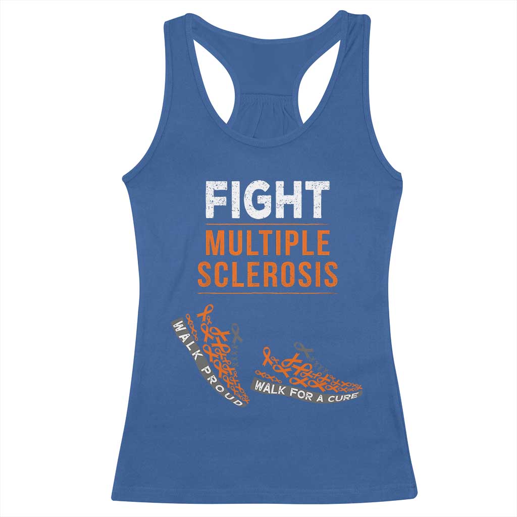 Fight MS Racerback Tank Top Orange Ribbon Multiple Sclerosis Awareness