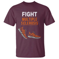 Fight MS T Shirt Orange Ribbon Multiple Sclerosis Awareness
