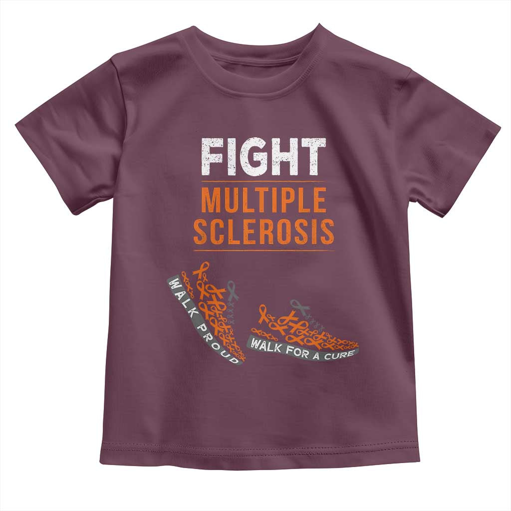 Fight MS Toddler T Shirt Orange Ribbon Multiple Sclerosis Awareness