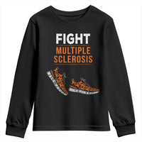 Fight MS Youth Sweatshirt Orange Ribbon Multiple Sclerosis Awareness
