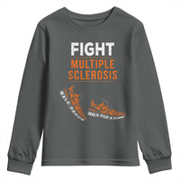 Fight MS Youth Sweatshirt Orange Ribbon Multiple Sclerosis Awareness