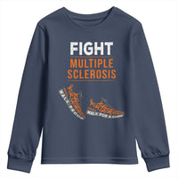 Fight MS Youth Sweatshirt Orange Ribbon Multiple Sclerosis Awareness