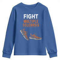 Fight MS Youth Sweatshirt Orange Ribbon Multiple Sclerosis Awareness